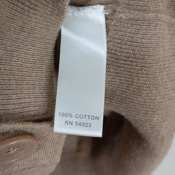 Banana Republic Cardigan Sweater Size M Beige Long-Sleeve Button-Front Womens - Picture 7 of 11